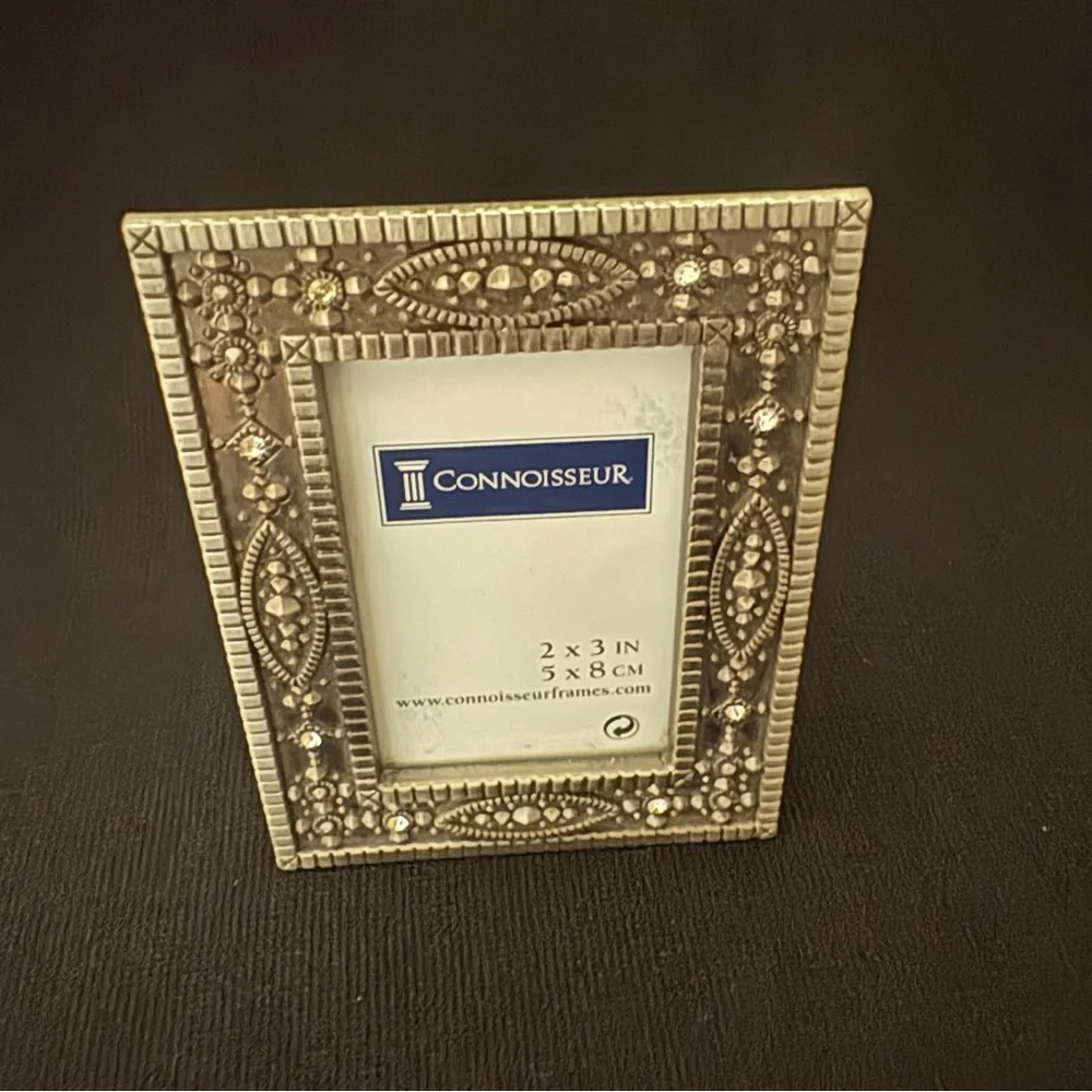 Bundle Ornate SilverTone Picture Frame Heart Frame + 2 Mini Jeweled Frames NWT